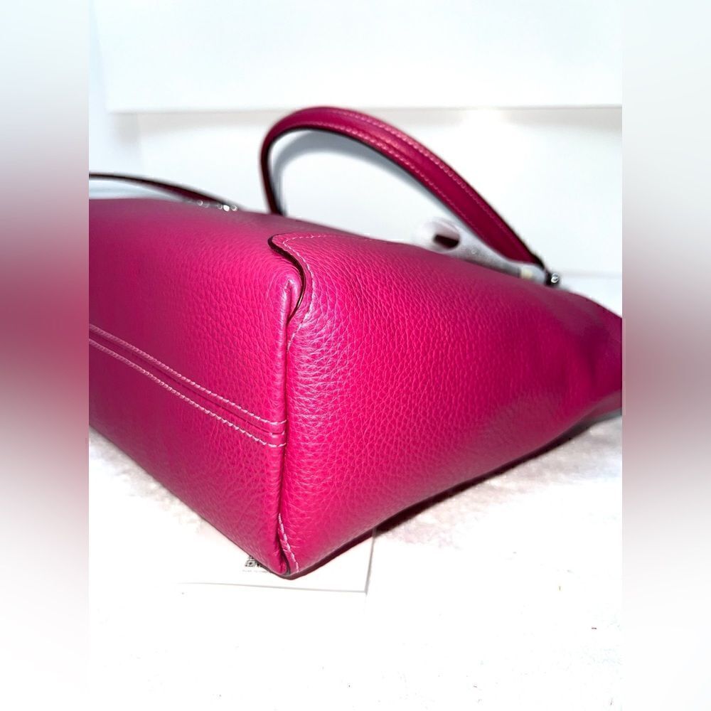 🔥🎁NWT! Coach KACEY Satchel Leather Handbag Bright Violet Msrp:$378.00 - Picture 7 of 12